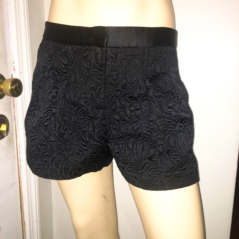 Zara Floral Embossed Tailored Shorts